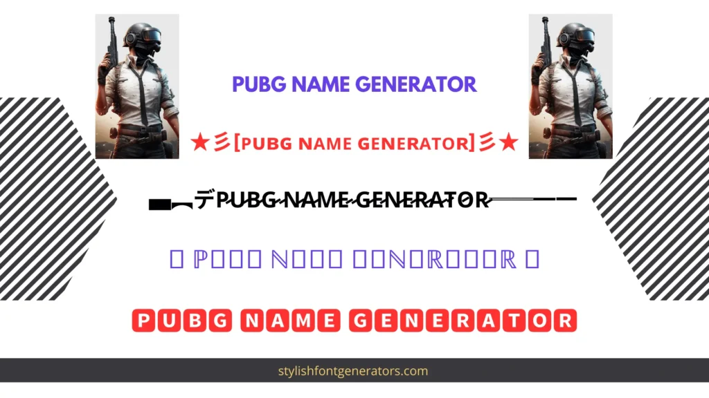 PUBG NAME GENERATOR